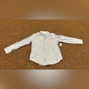 NWT! Old Navy S (6-7) Classic Blue Kids Dress Shirt button up built in flex